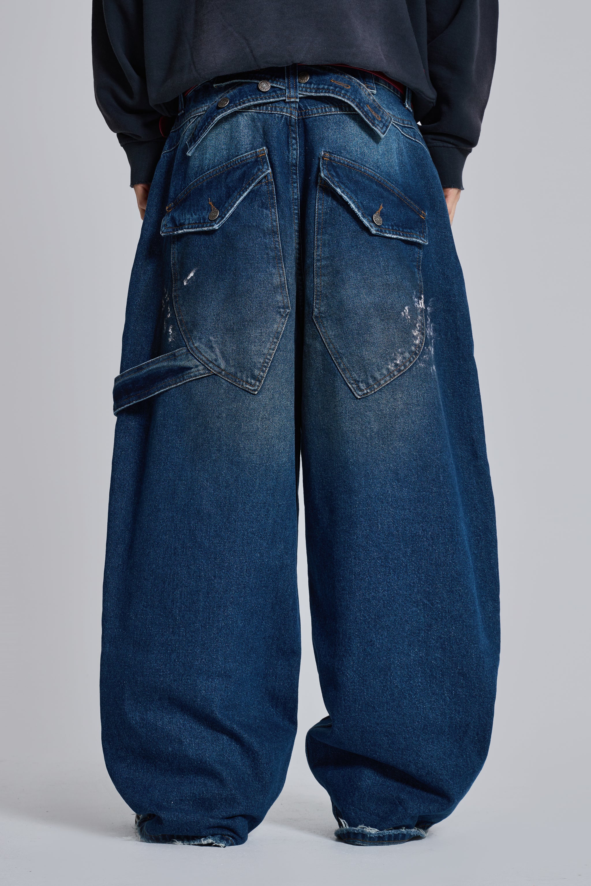 Splatter Cinch Carpenter Jeans - Image 4
