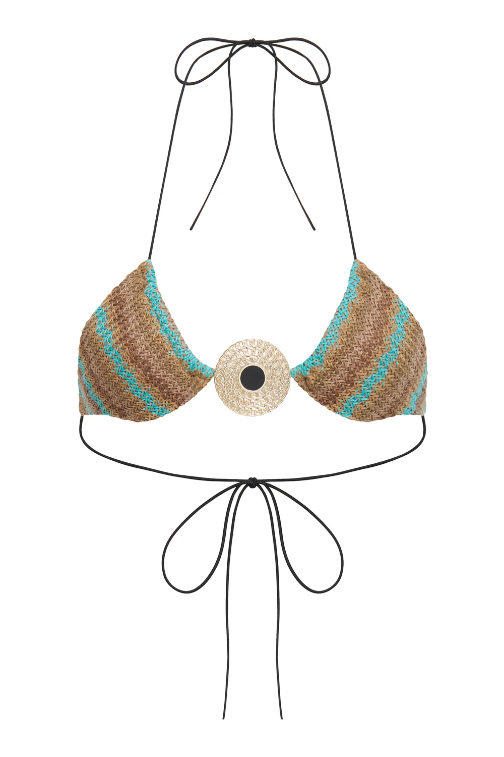 Allure Striped Knit Micro Triangle Bikini Top - Image 7