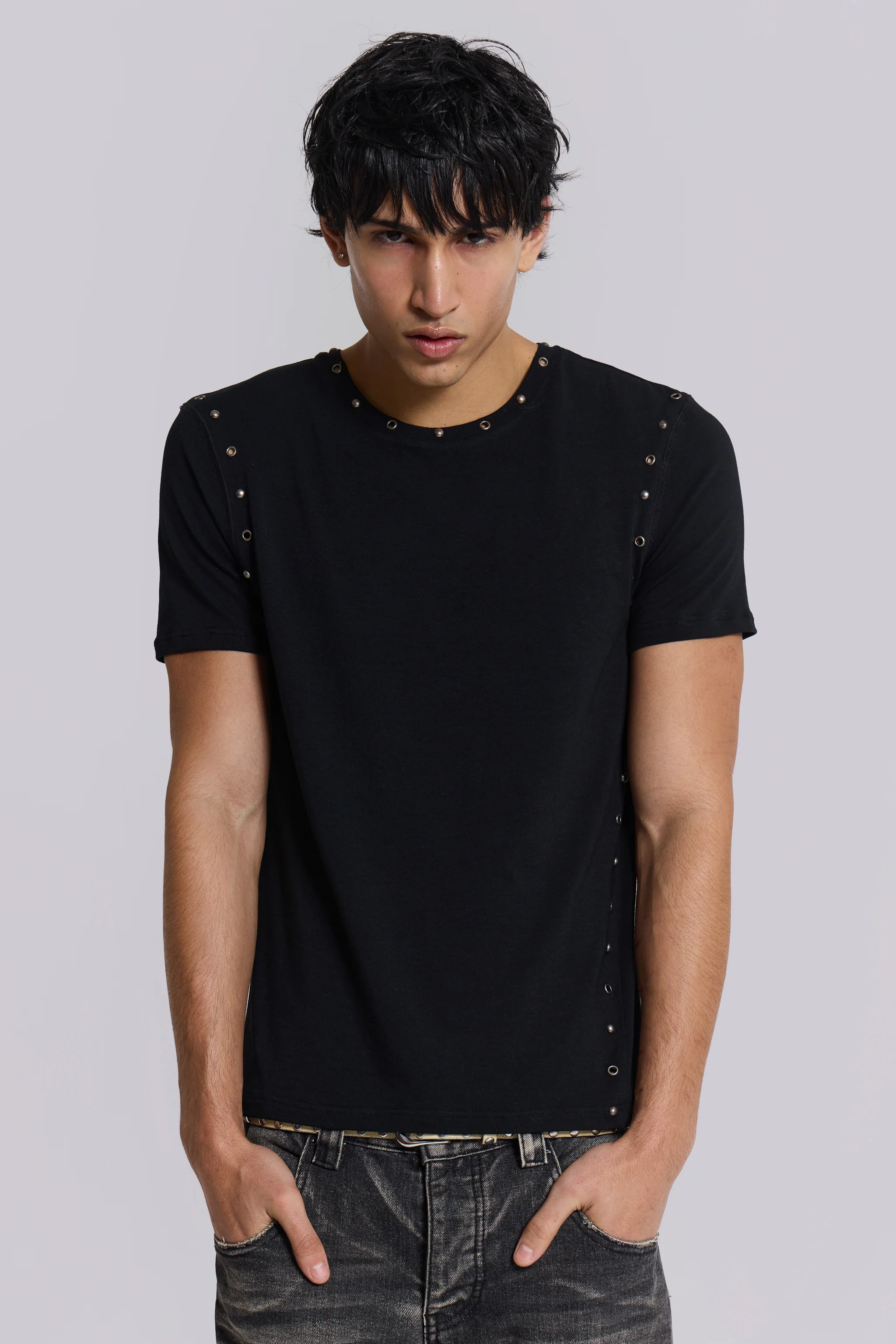 Studded Black Mist T-Shirt - Image 3