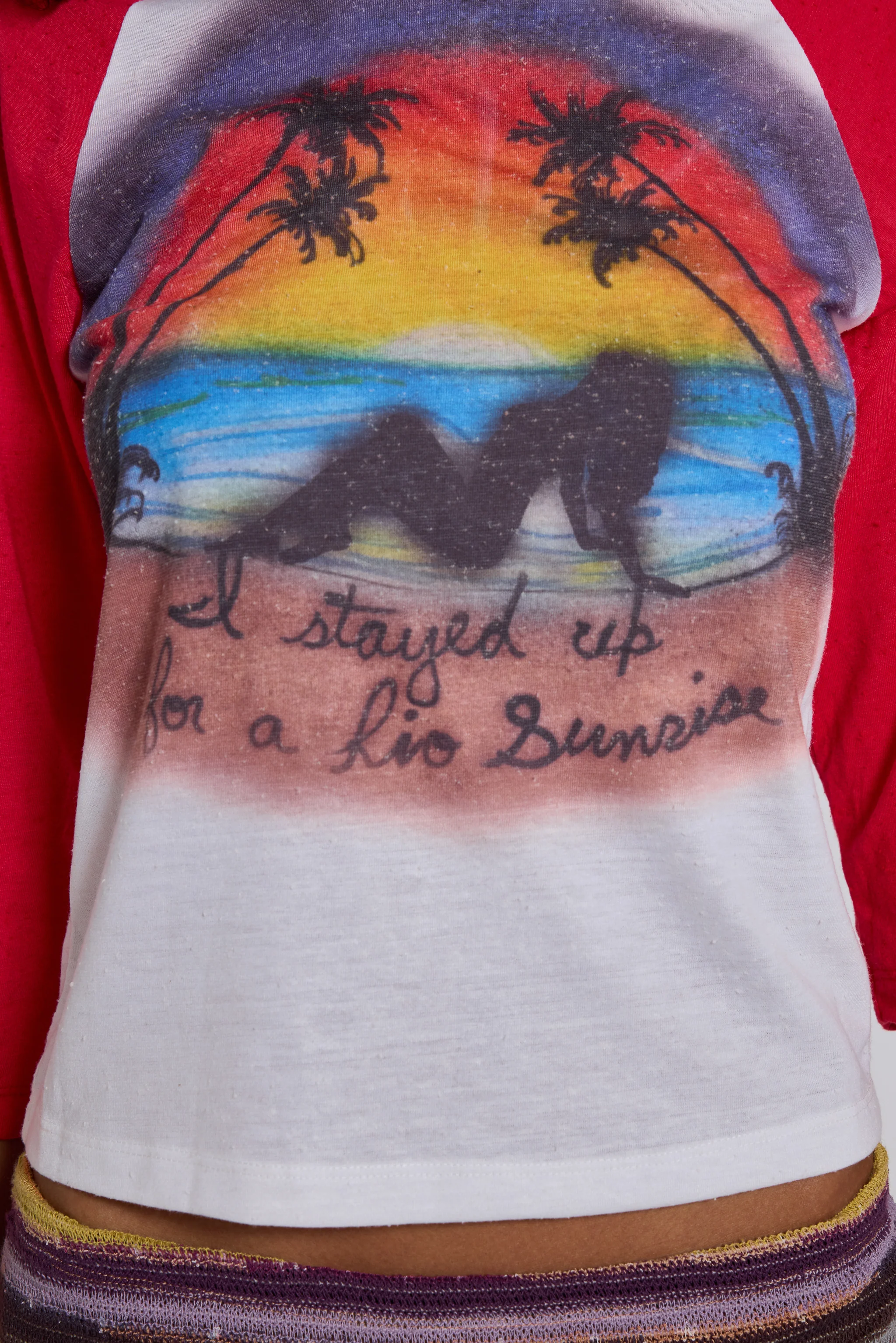 Sunset Airbrush Raglan Top - Image 3