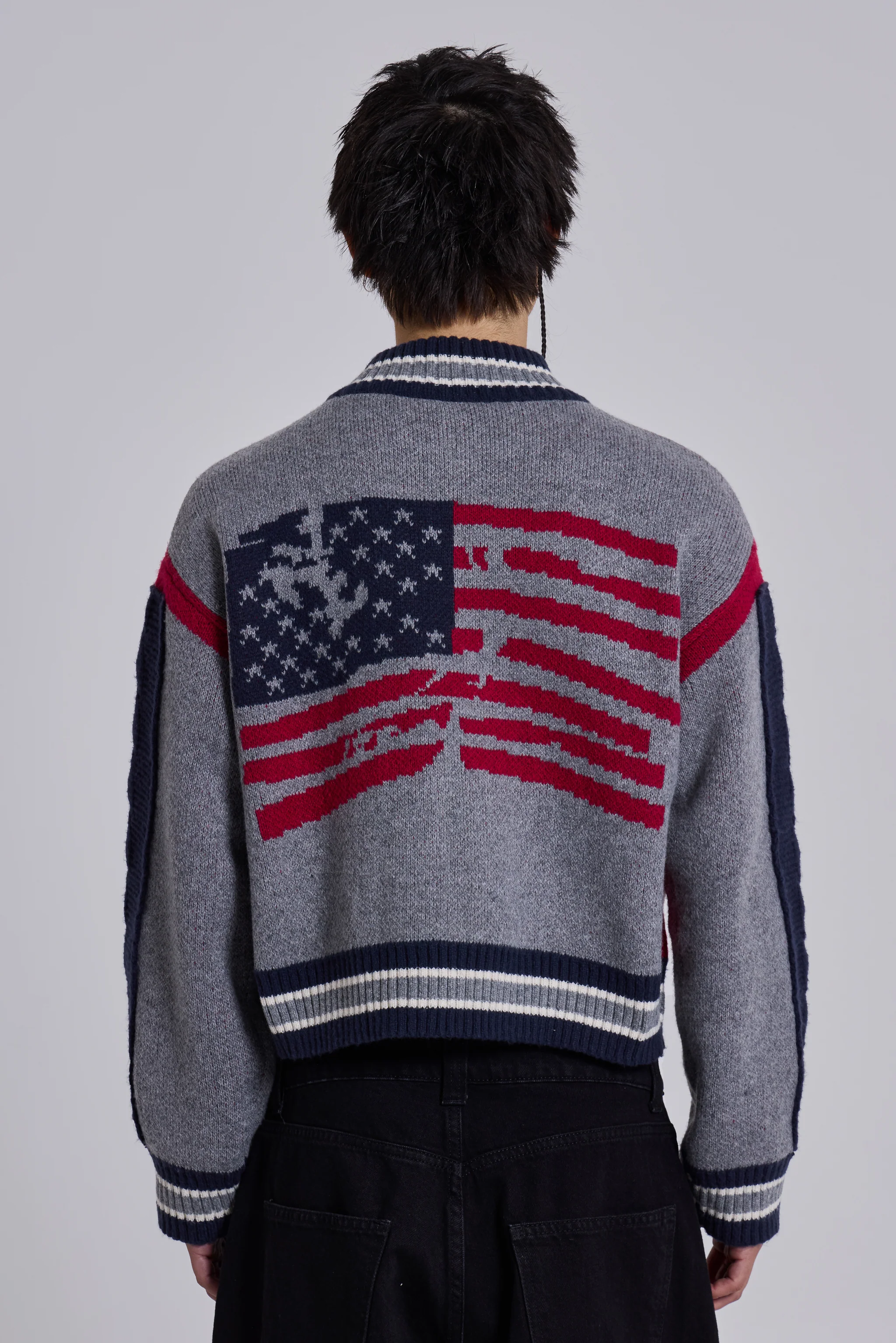 Team USA Studded Knitted Bomber Jacket