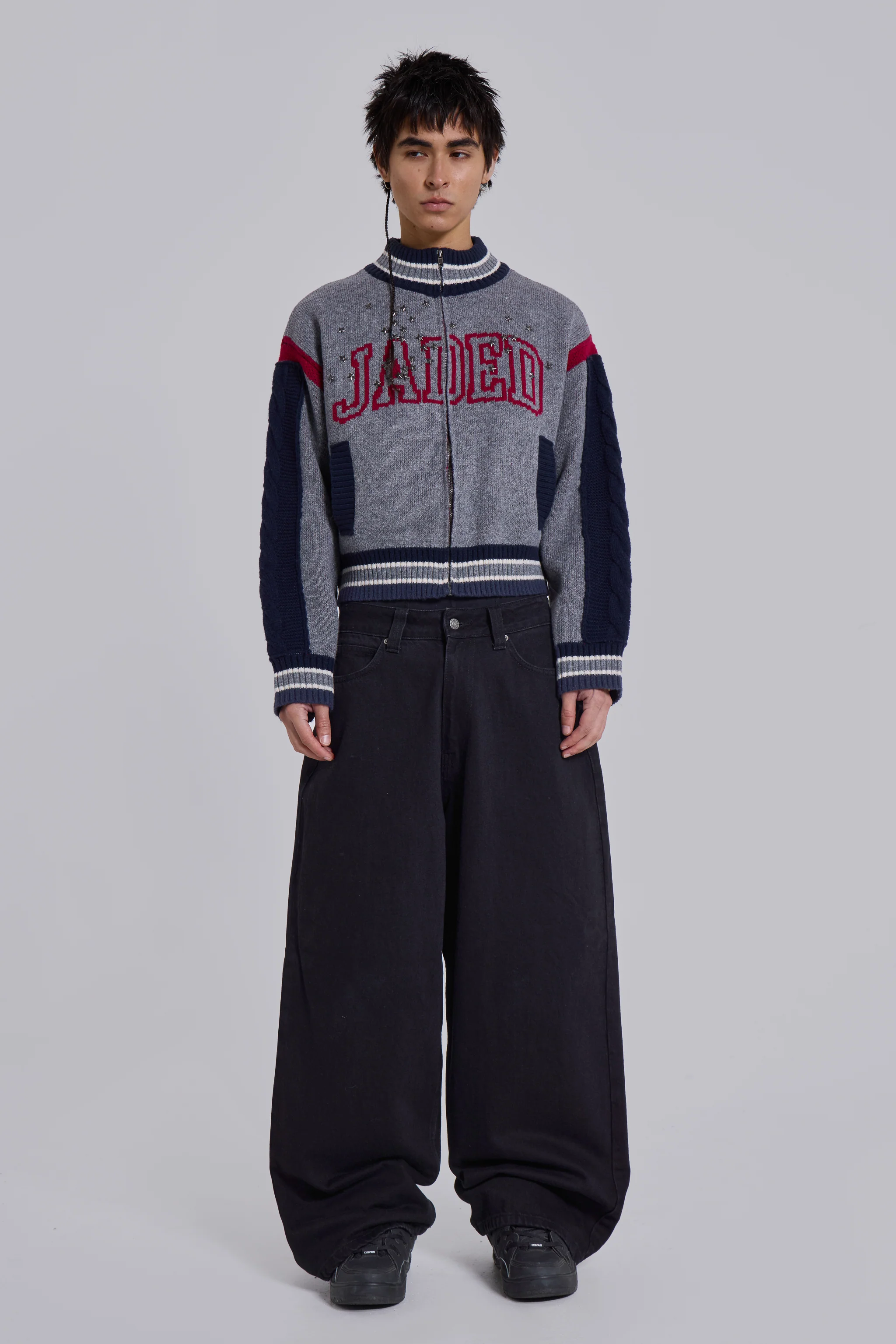 Team USA Studded Knitted Bomber Jacket - Image 6