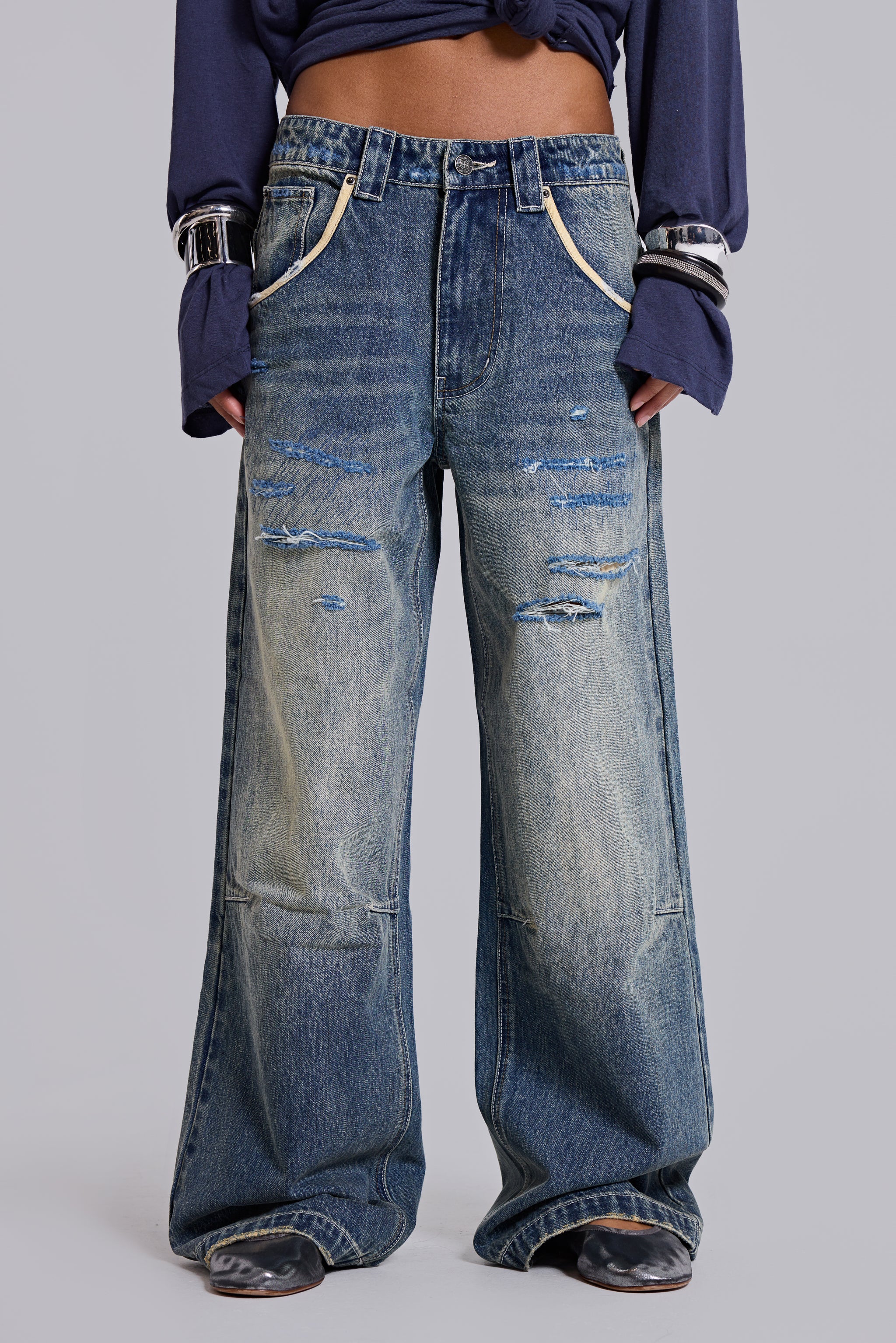 Torn Lowrise Colossus Jeans - Image 2