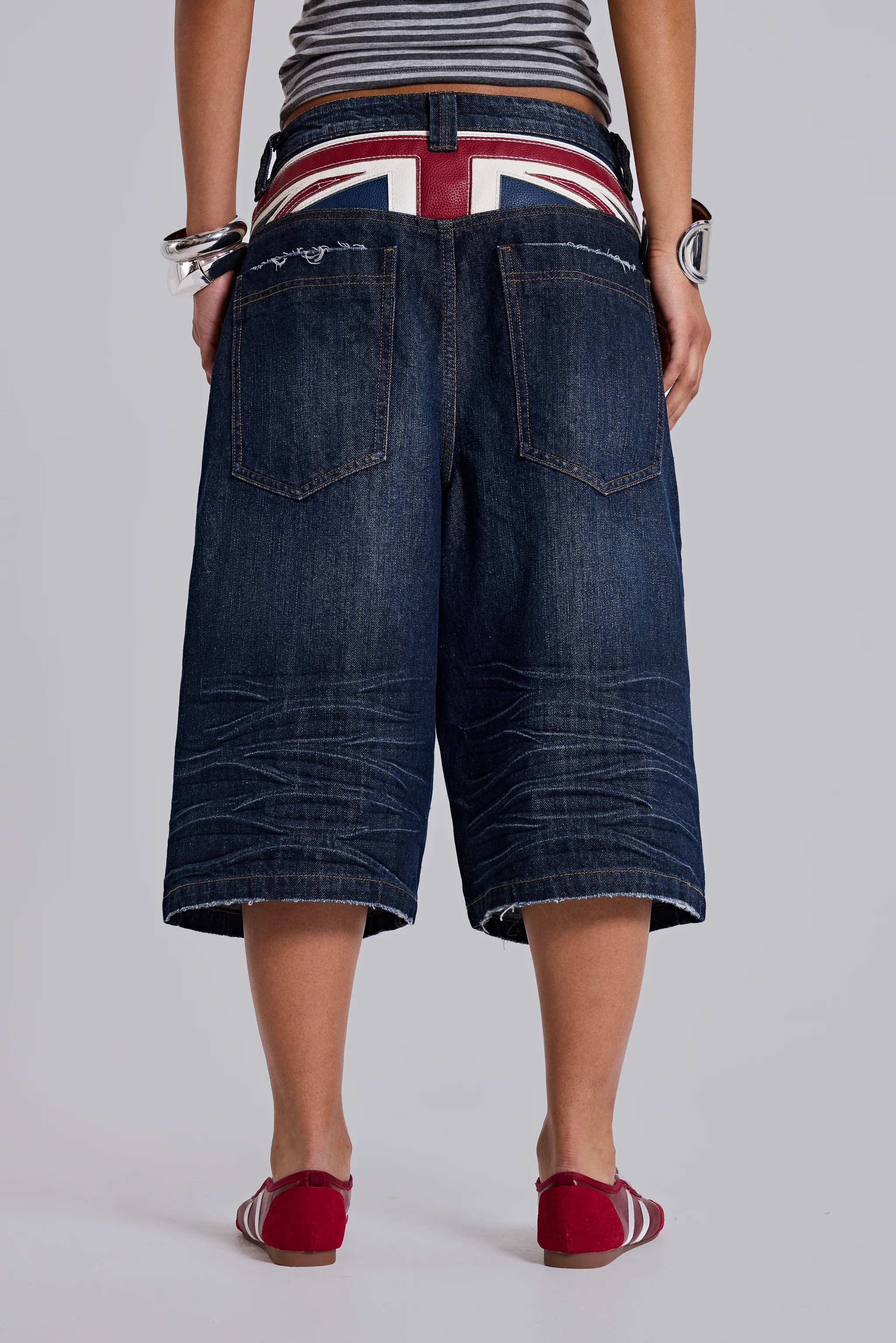 Union Jack Indigo Colossus Jorts - Image 4