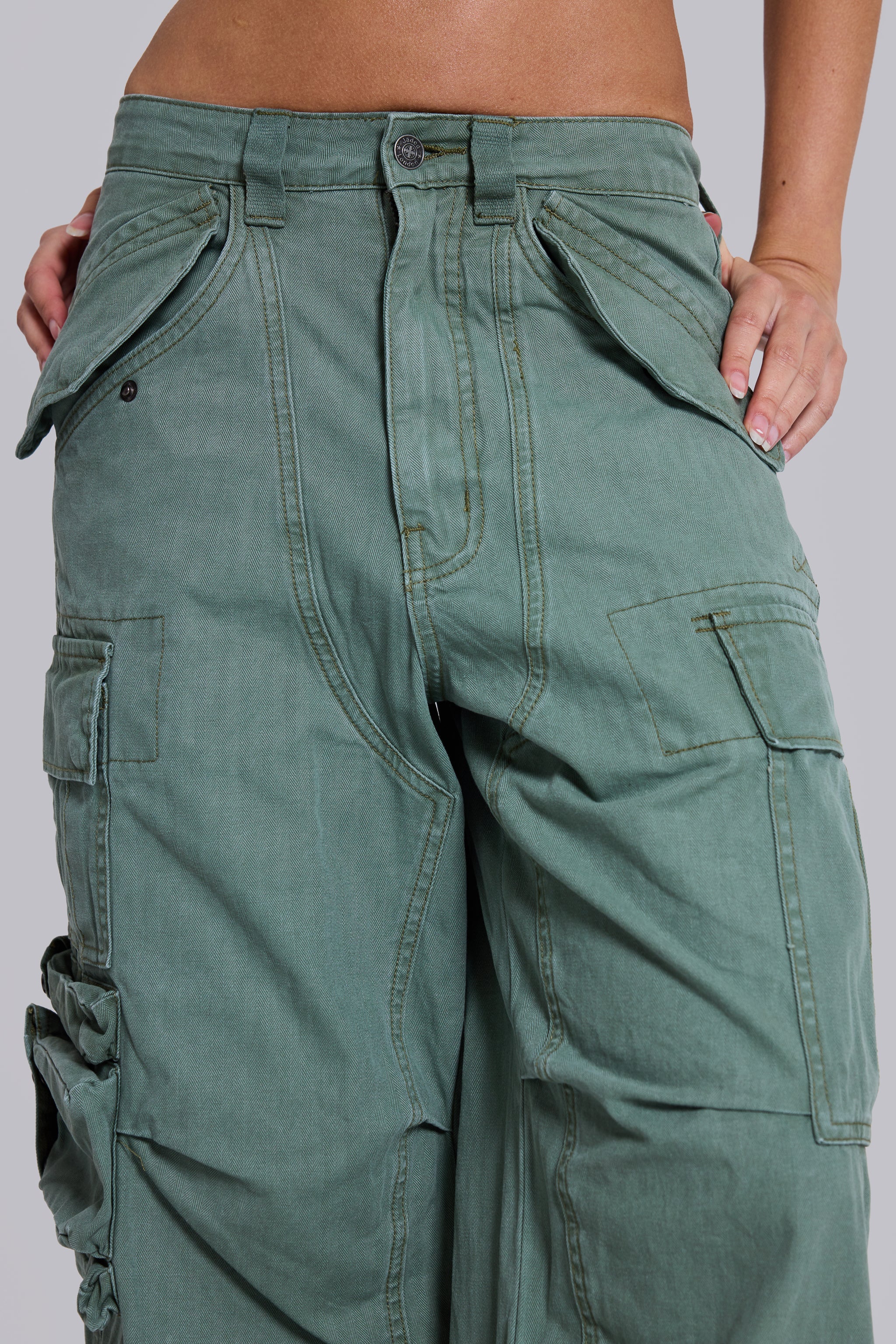 Utility Khaki Cargo Pants - Image 6