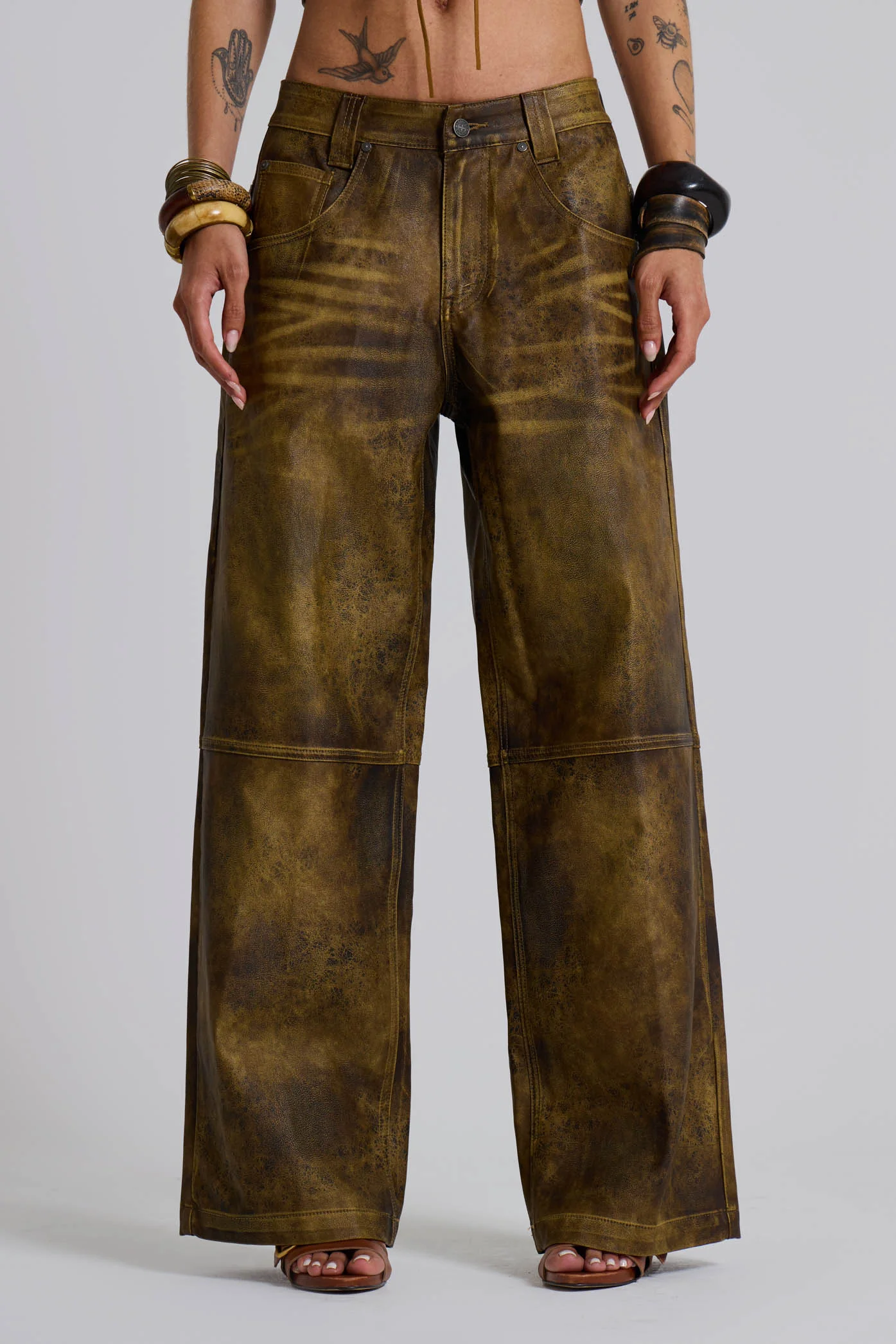 Vaca Faux Leather Colossus Trousers - Image 7