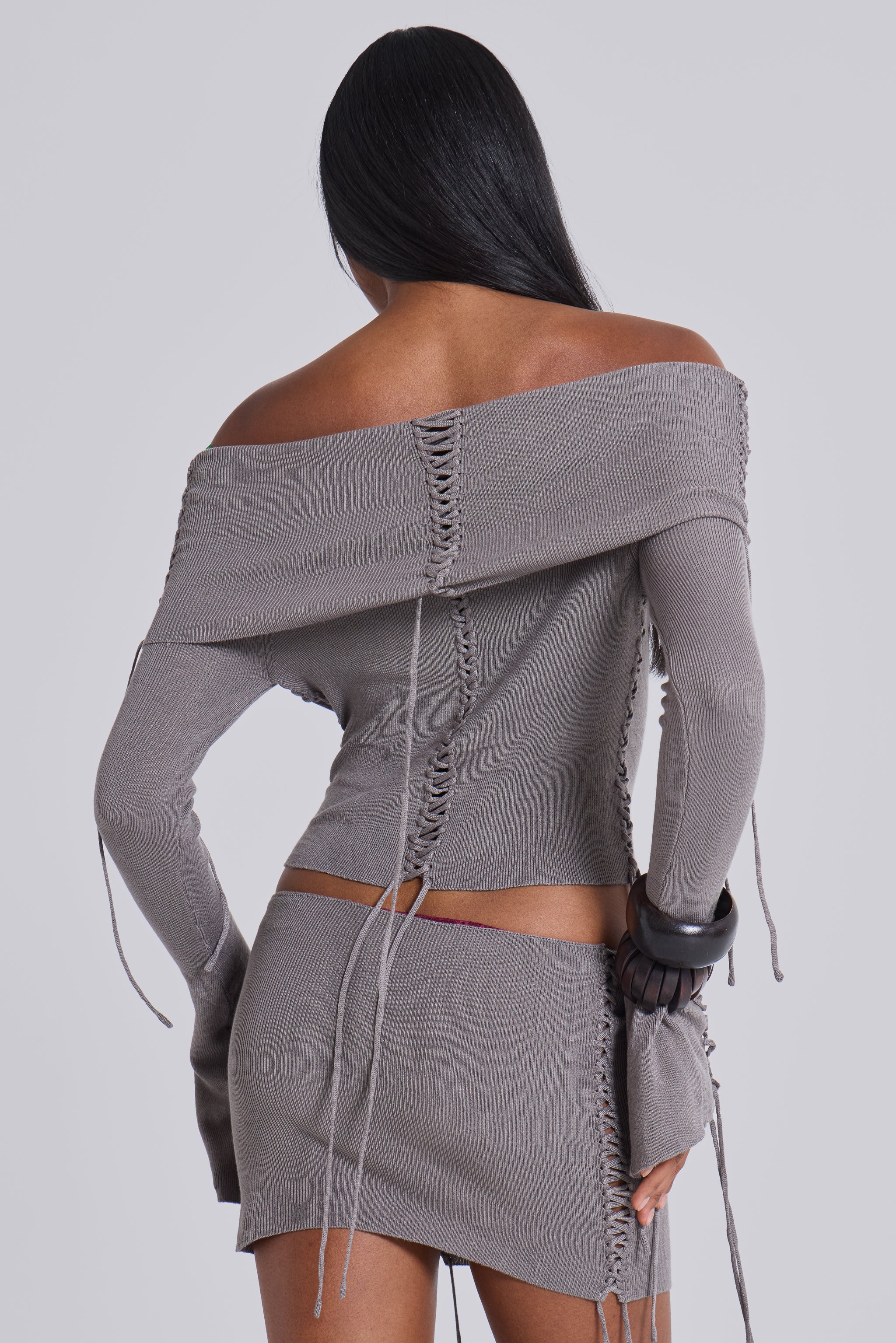 Vargo Knit Lace Up Top - Image 2