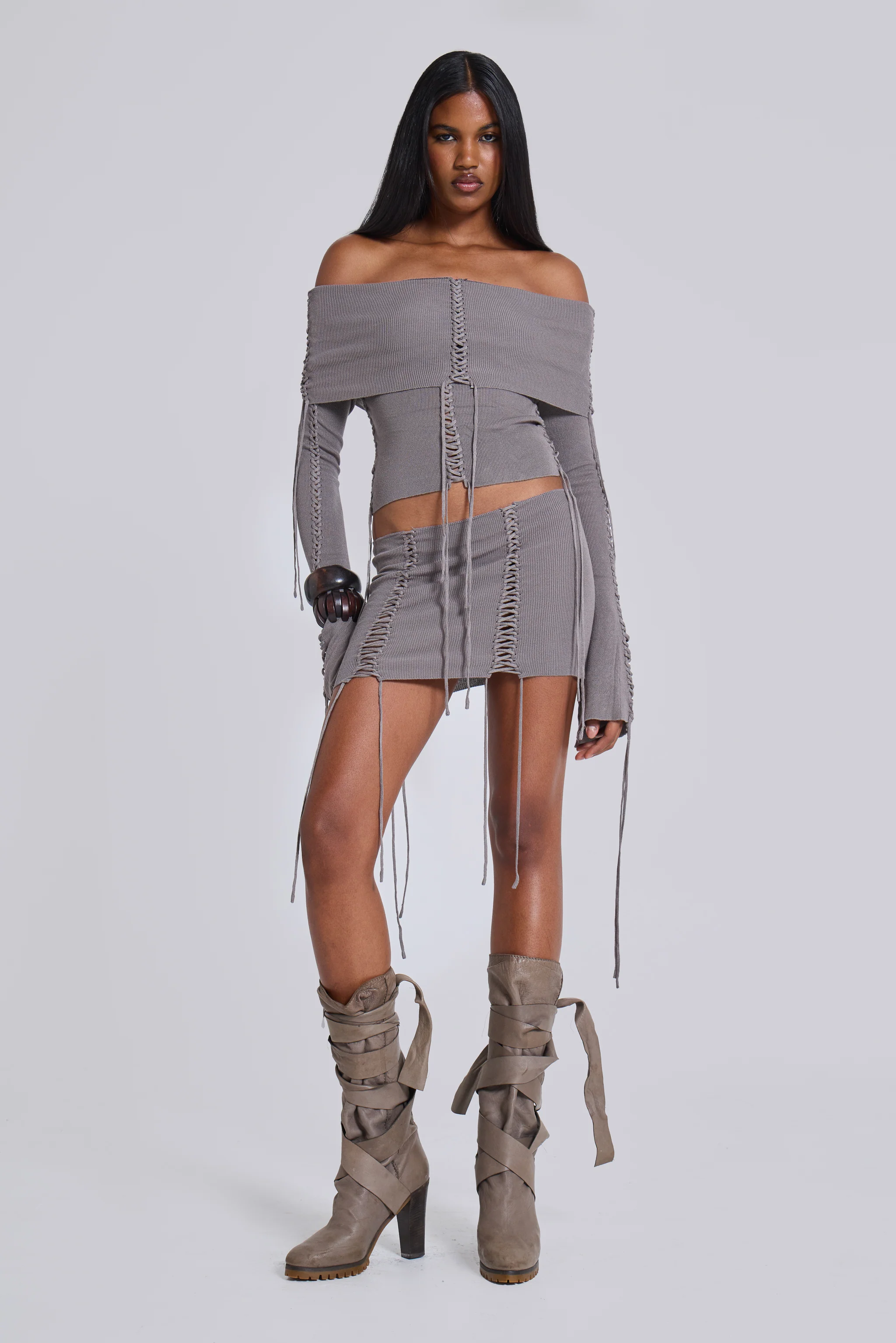 Vargo Knit Lace Up Top - Image 4