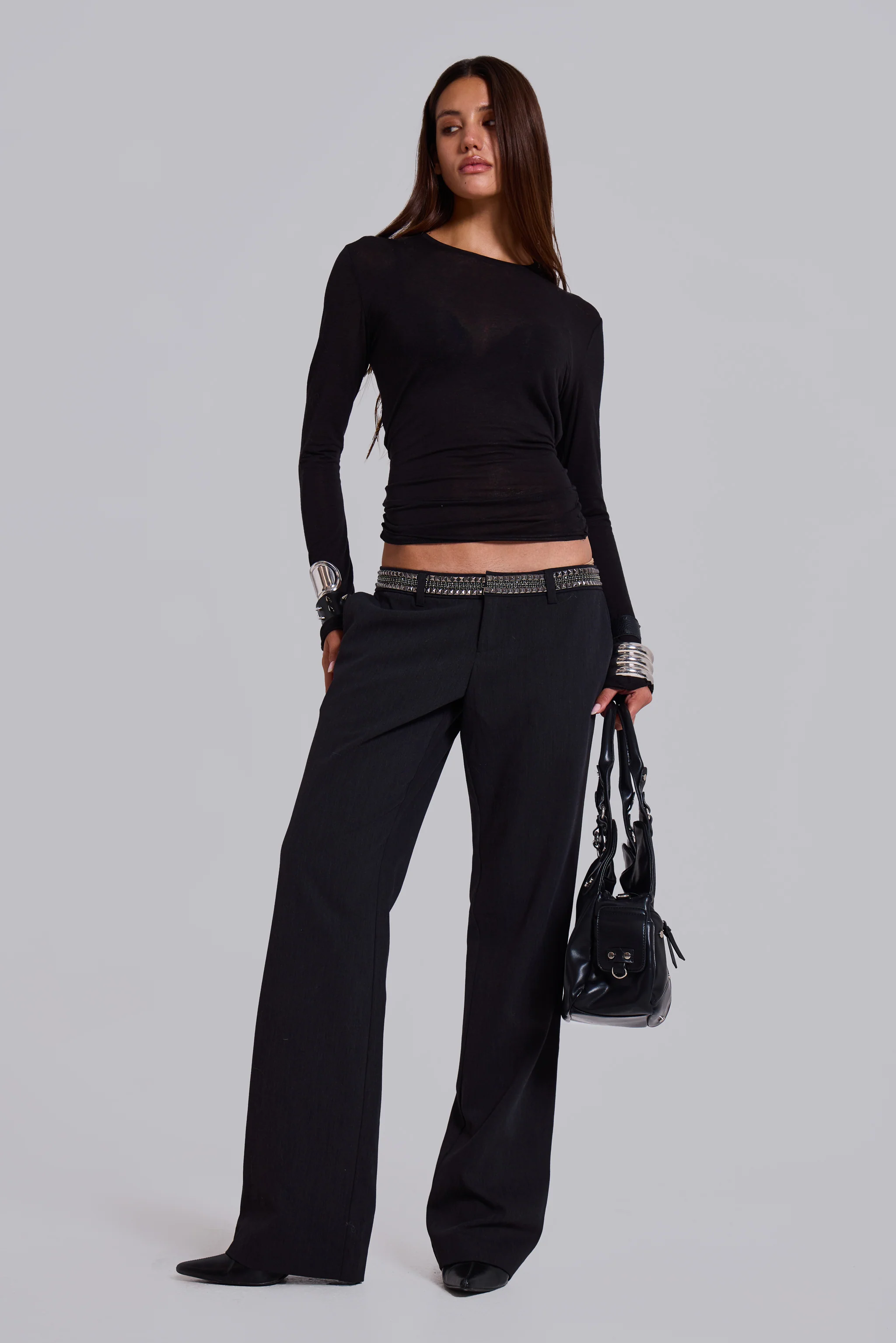 Venissa Embellished Low Rise Tailored Trousers - Image 7