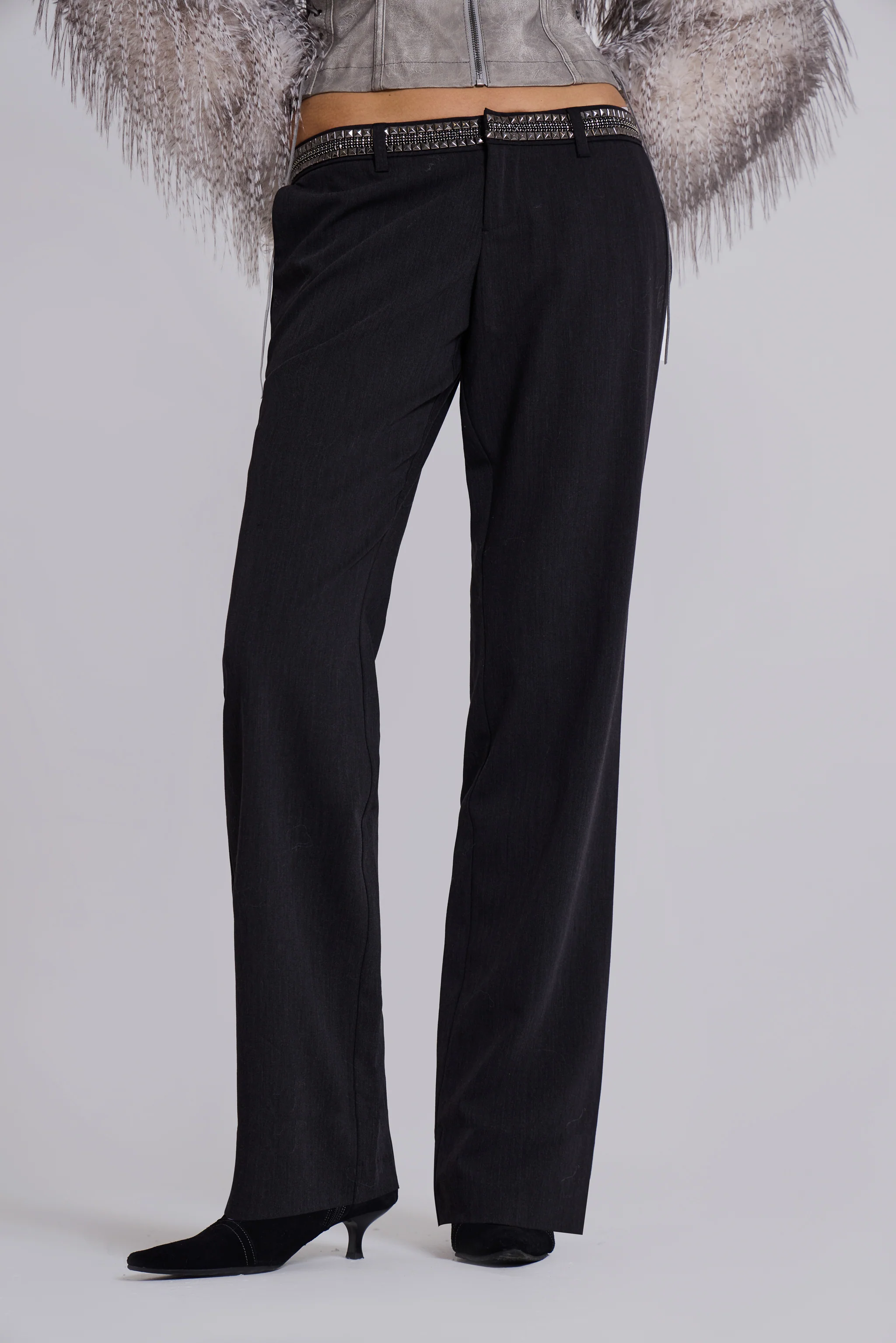 Venissa Embellished Low Rise Tailored Trousers - Image 9
