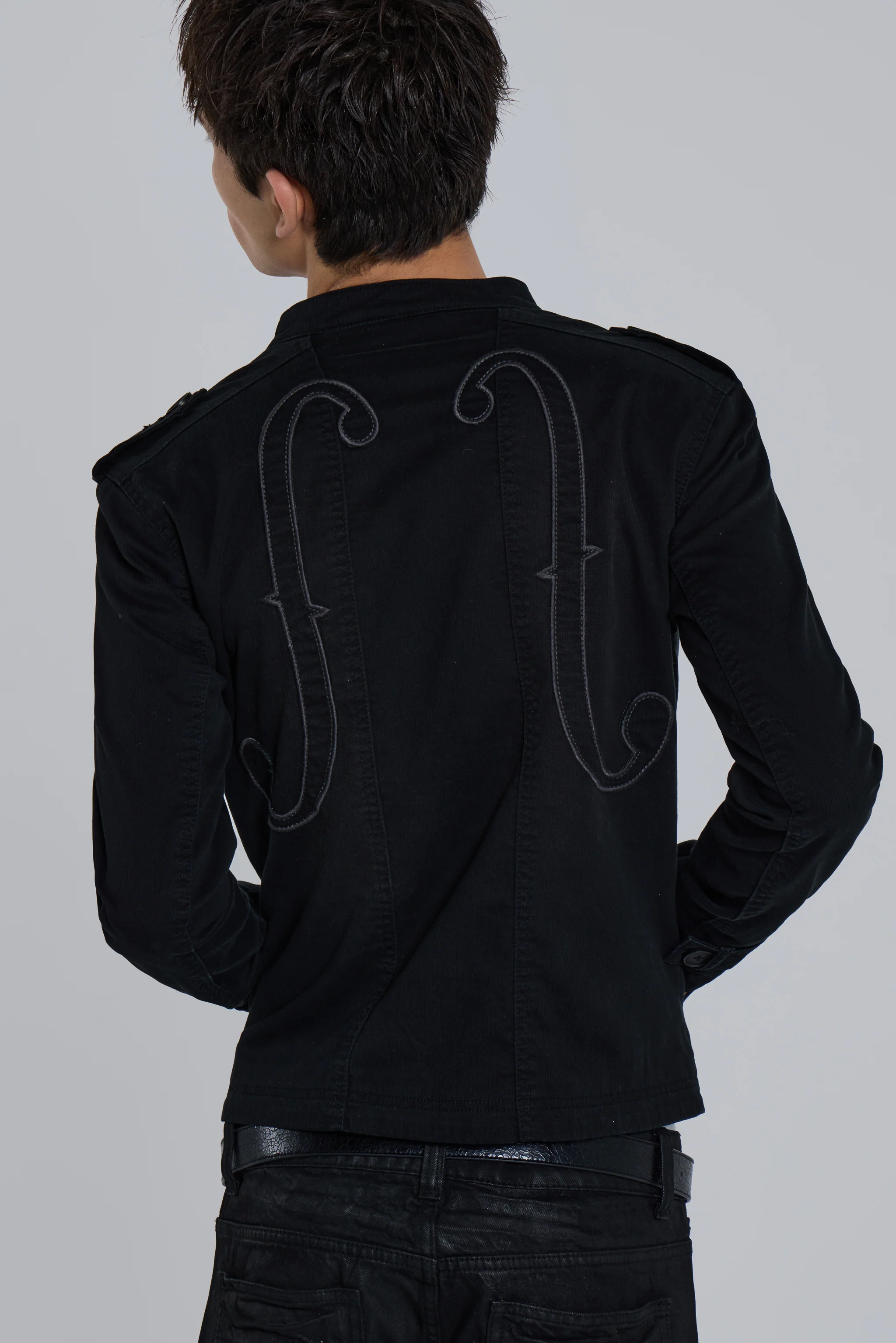 Violin Double Breasted Military Jacket - Image 4