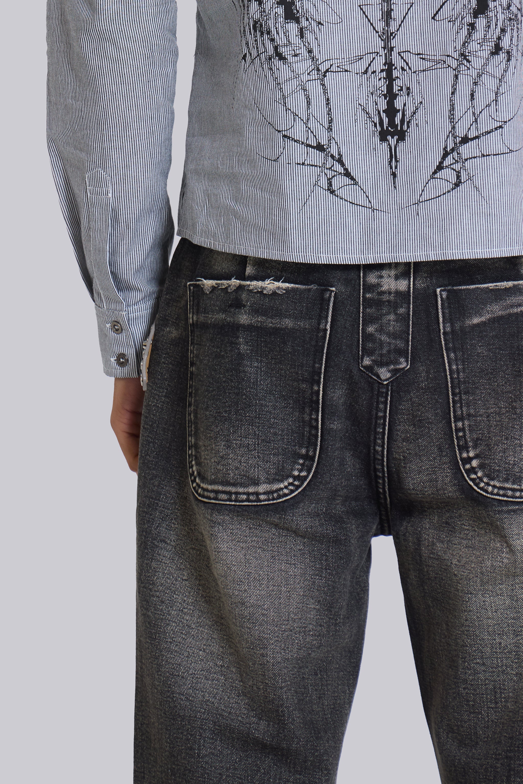Washed Black Blaze Flared Jeans - Image 13