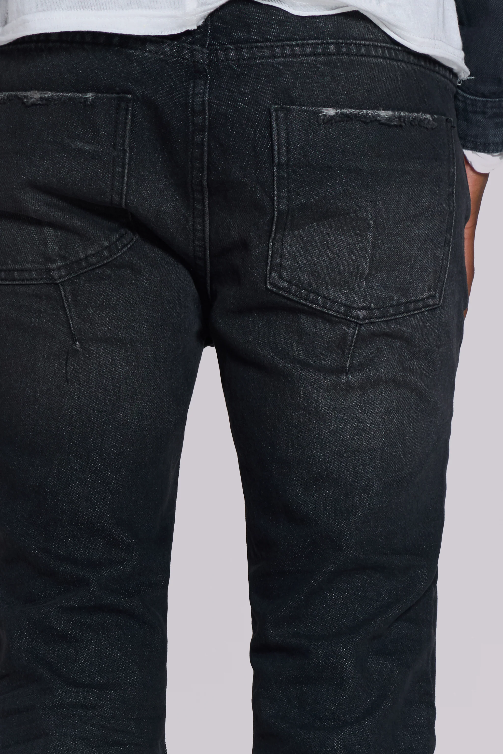 Washed Black Drain Jeans - Image 4