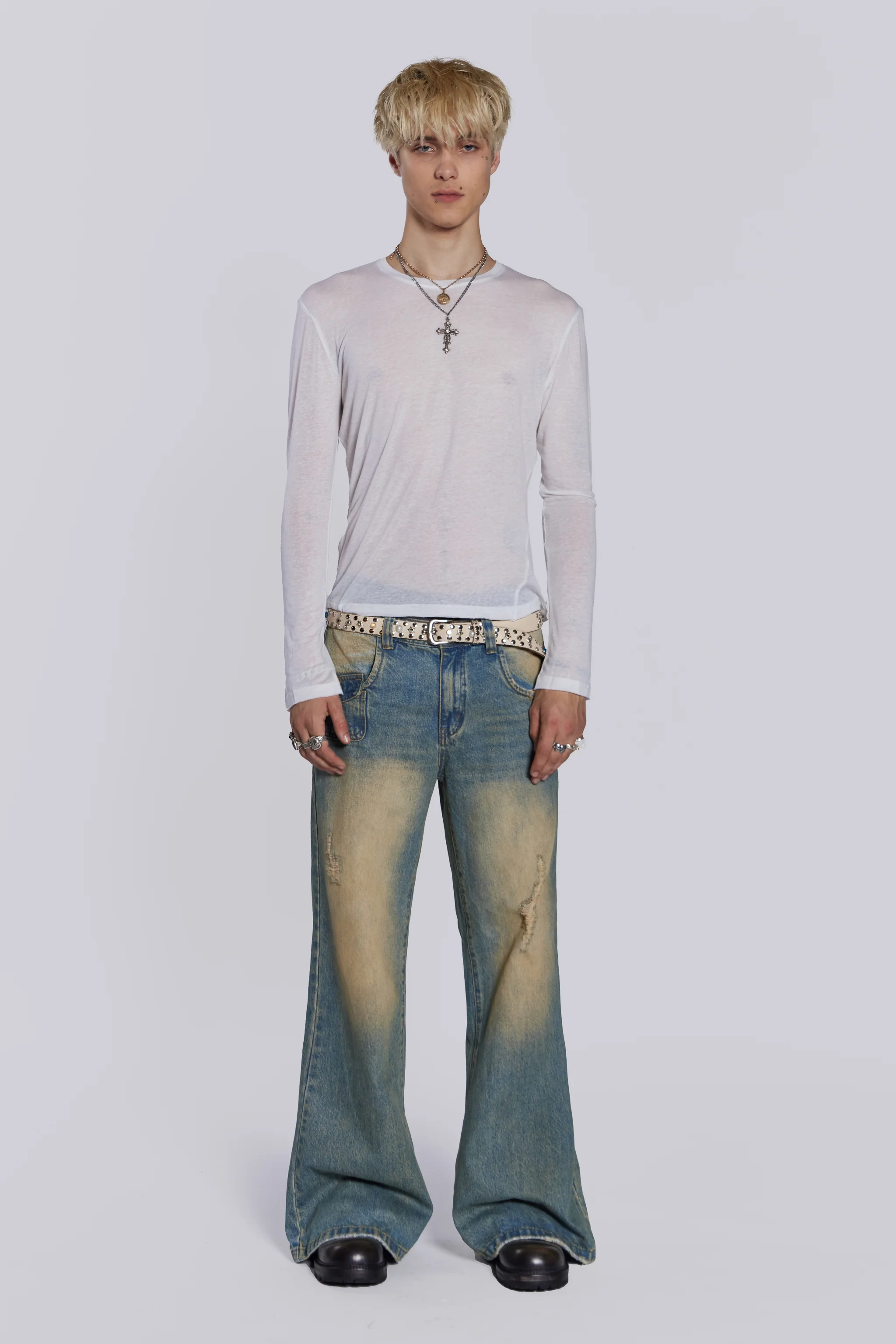 White Mist Long Sleeve Top - Image 12