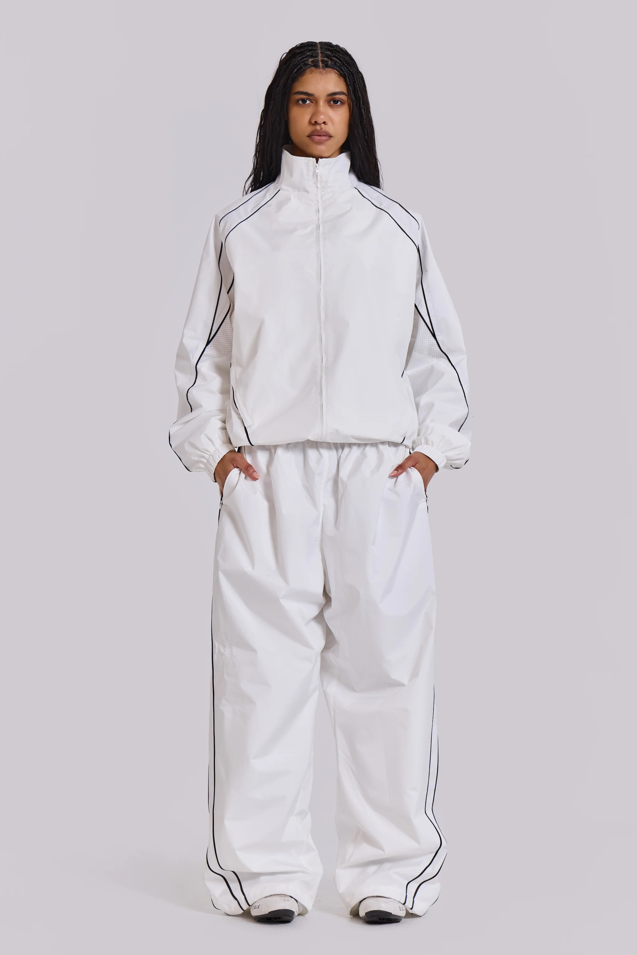 White Vapor Tracksuit Bottoms - Image 6