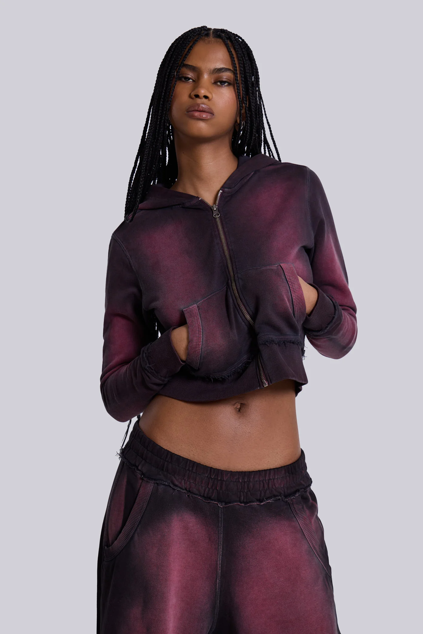 Deep Red Fade Mini Monster Hoodie - Image 4