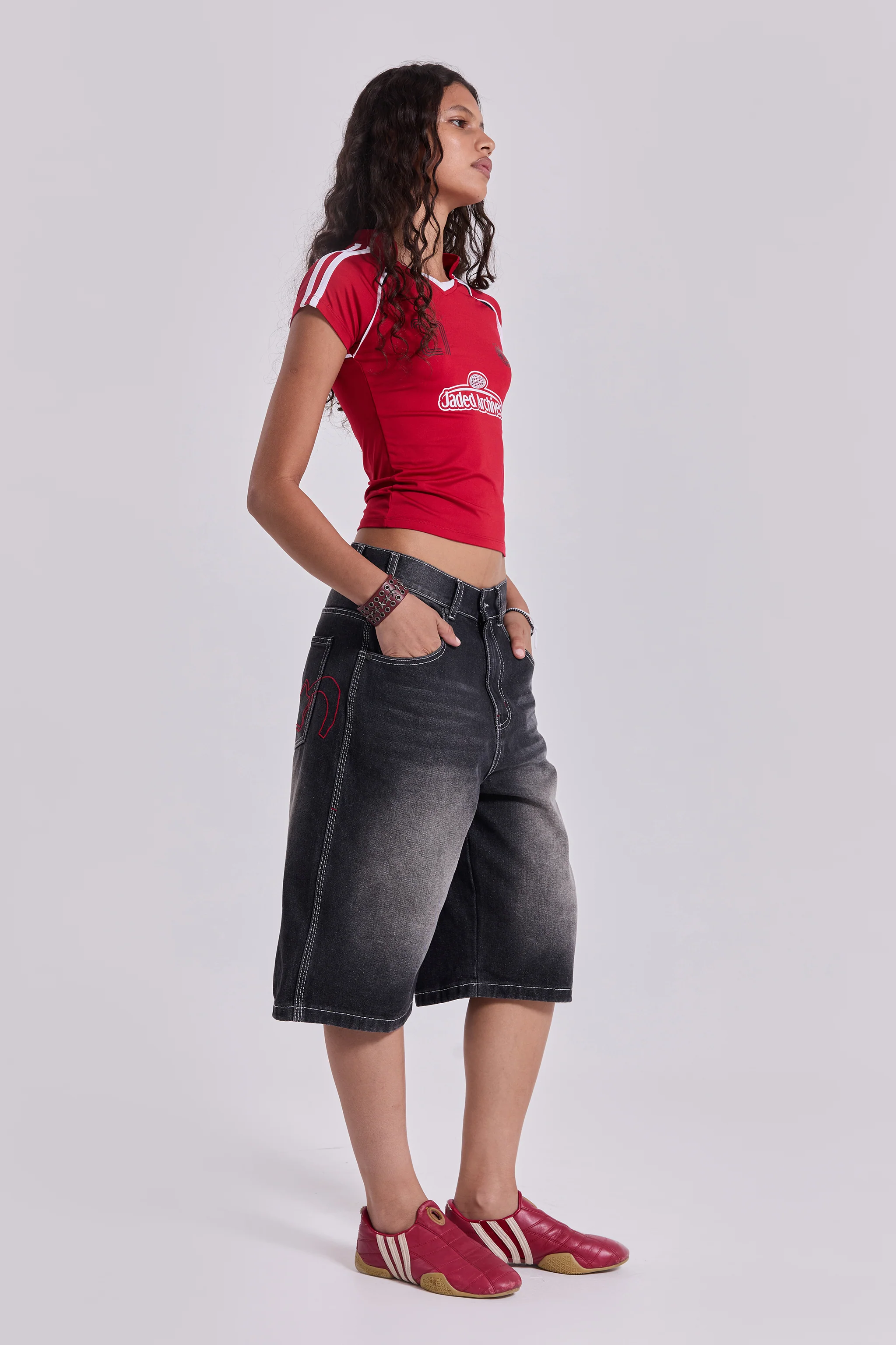 Washed Black Jumbo Jorts - Image 15