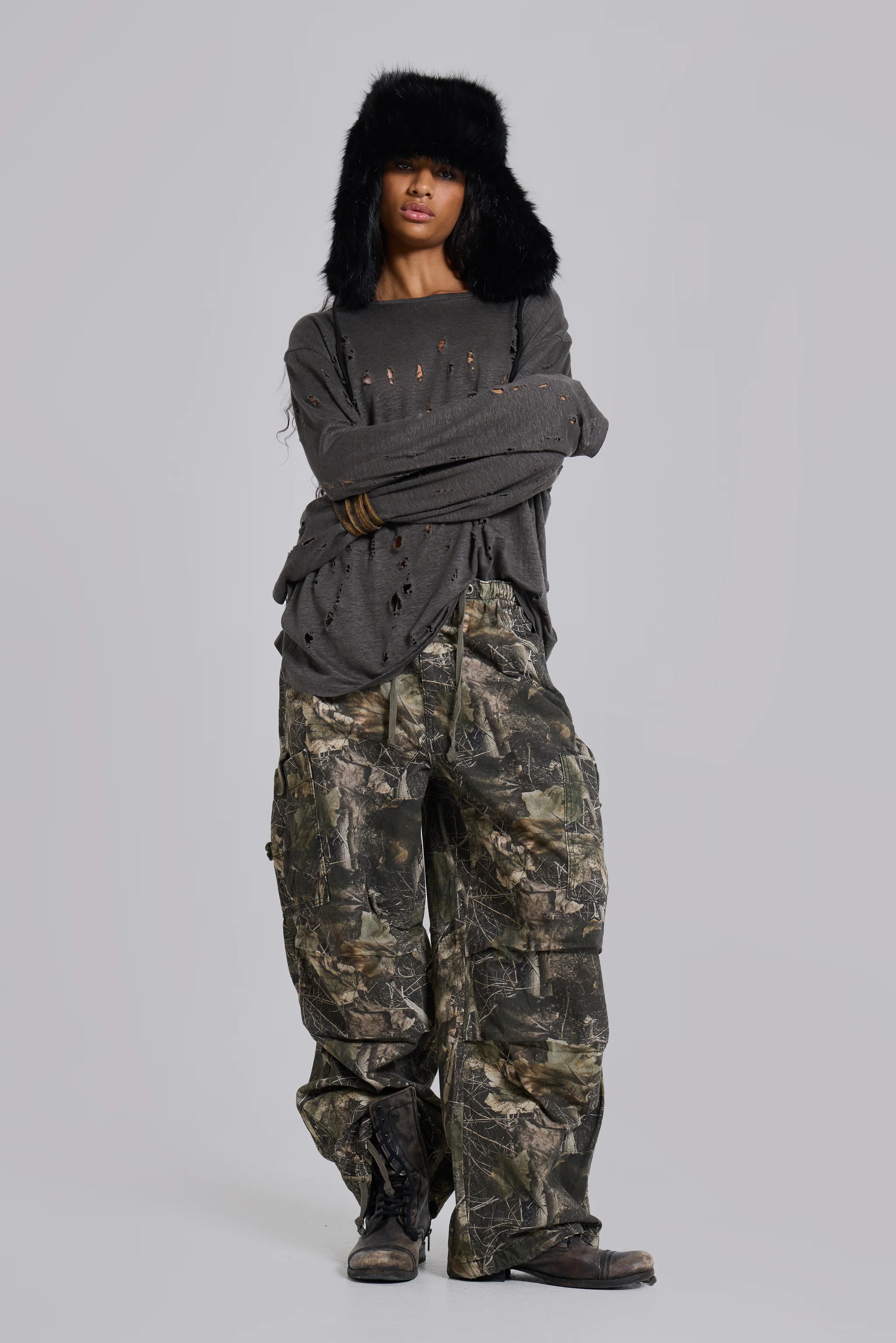 Woodland Camo Parachute Pants - Image 4